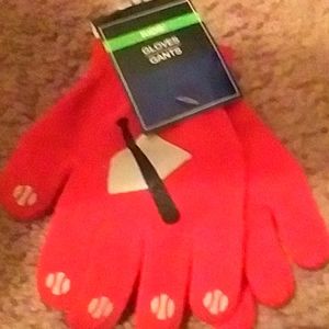 Red New unopened Baseball Winter Gloves